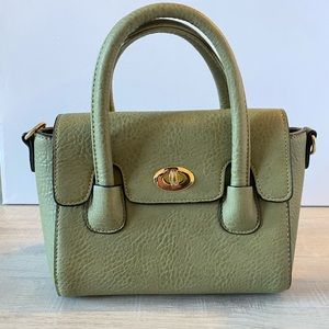 Olive Green faux Leather handbag